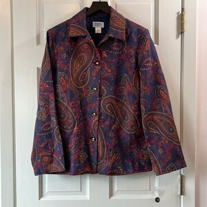 NWOT Vintage BFA Classics Tapestry Paisley Blazer Jacket - Size Large